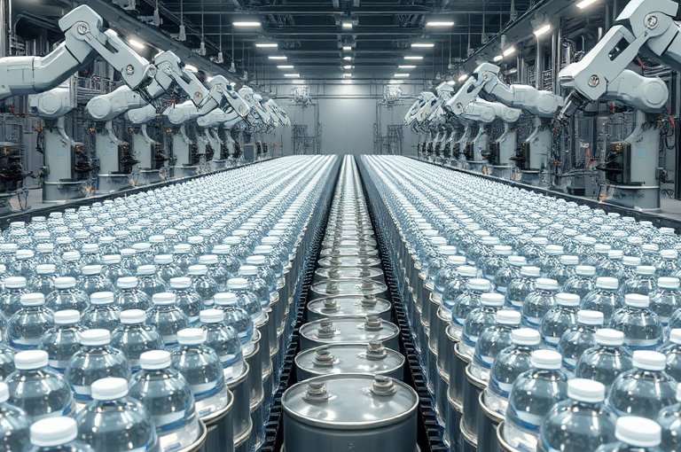 礦泉水自動(dòng)化碼垛解決方案